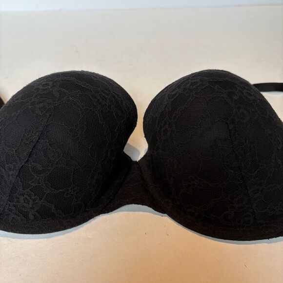 Victoria's Secret Multiway Elegant Black Lace Bra Underwire Size 38C Padded - Picture 6 of 7